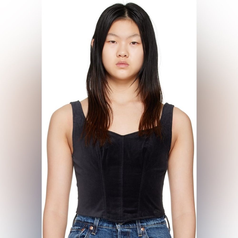 Levi's Black Velvet Corset Tank Top